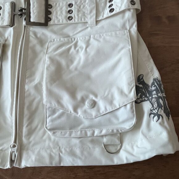 NWT ROXY X-Series Atomic Fireball Belted‎ Hooded Jacket White Size X-Small - Picture 14 of 16